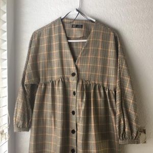 Zara Trafaluc Plaid Dress